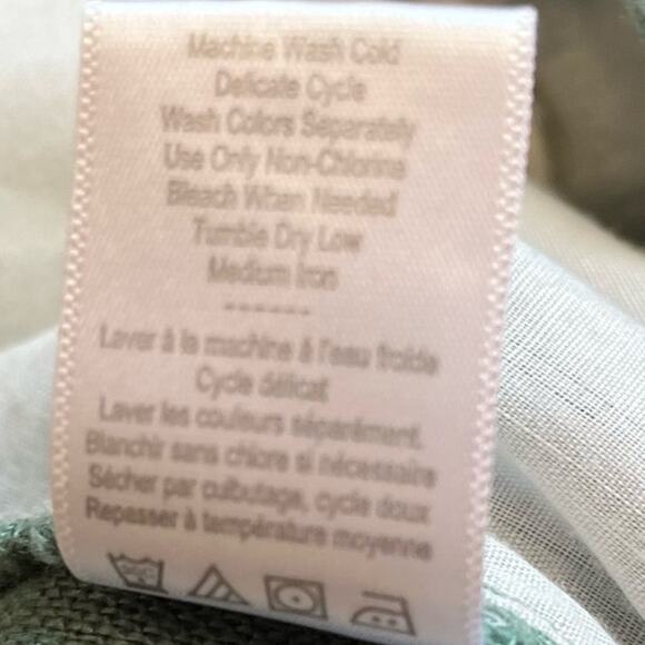 Coldwater Creek Pants Women's Size 14 Green 100% Linen Trouser Work Office Cool - Picture 13 of 13